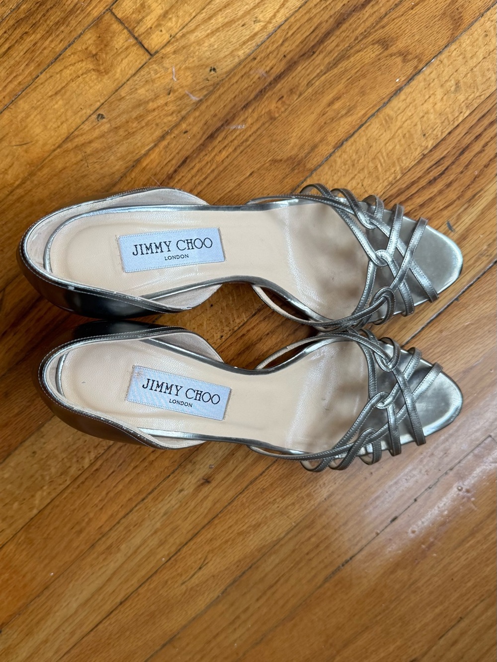 Jimmy Choo Silver Strappy Sandal